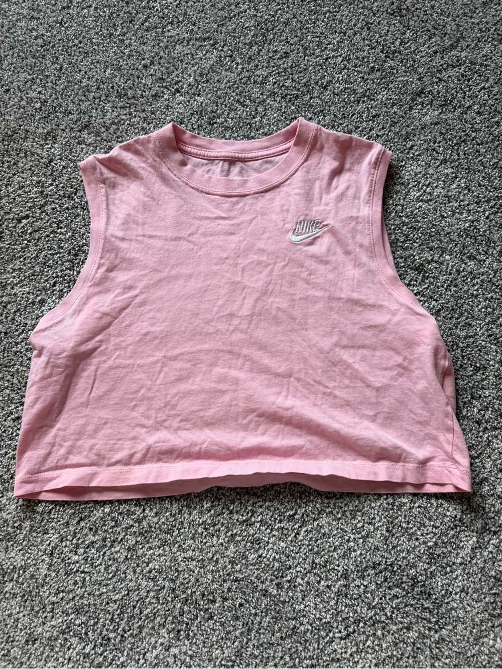 Nike Light Pink Cropped Muscle Tank